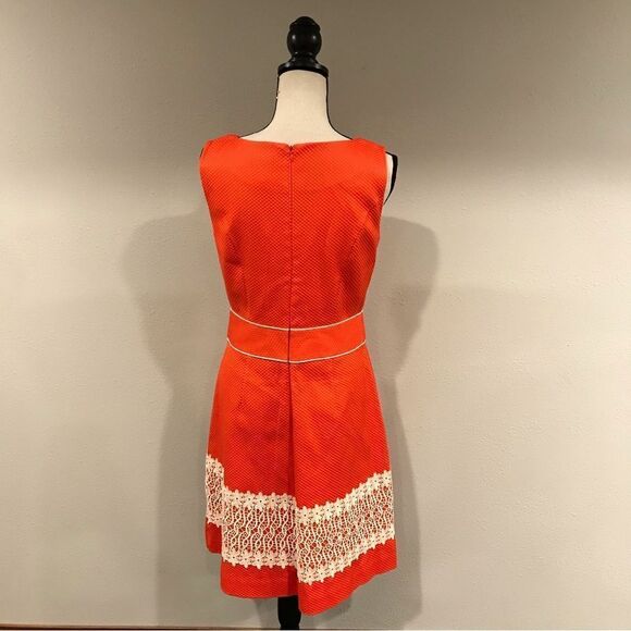 Alexandra Bartlett Orange and White Midi Dress - Picture 6 of 11
